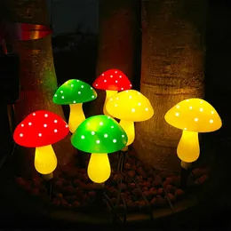 Novità Illuminazione Fungo solare Luce Giardino Decorazioni per esterni 8 modalità Lampada a fungo impermeabile Percorso Paesaggio Cortile Pasqua Halloween Natale Luce solare P230403