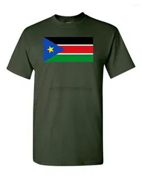 Herr t-skjortor södra sudan country flag