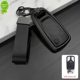 New Leather Alloy Car Remote Key Case Cover Shell Fob for Audi A4 B9 A5 A6 8S 8W Q5 Q7 4M S4 S5 S7 TT TTS TFSI RS Protector Keyless