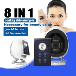 8 in 1 Skin Health Analysis Machine 3D Face Detection for Moisture Pigment Acne Analysis 8 Spectrum Device with 36 Millions Pixels Screen