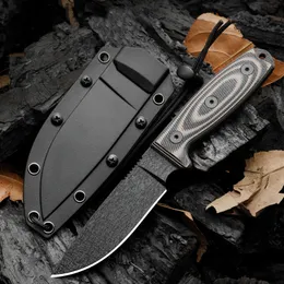 Hochwertiges H2371 Survival Straight Knife 1095 High Carbon Steel Drop Point Blade Full Tang G10 Griff Outdoor Camping Jagd Feststehende Messer mit Kydex