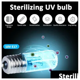 Ultraviolet Disinfection Lamp Anti-Mite Lamps Germicidal Uv Ozone Mite Killer Air Purifiers Sterilizing Blub 10V E17 Cy89-1 Drop Del Dhoca
