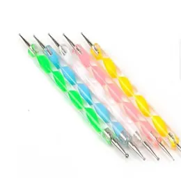 5PCSSET高品質のTwoway Dotting Pen Marbleizing Painting Tool Nail Art Dot Set6103177