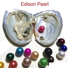 Pearl NT 9-12mm färgad Edison Pearl Stora stora runda klass naturliga pärlor med DIY drop leverans smycken lösa pärlor dh7cw