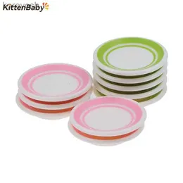 Kitchens Play Food 5pcs Mini Resin Food Dishes Tableware Miniature Doll House Accessories Dollhouse Trays Plates Doll Kitchen ToysL231104