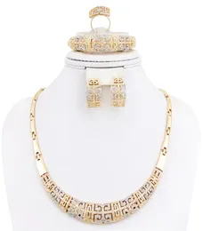 Zestawy biżuterii plastrowej złotej biżuterii Boho Kryształ Dzieci Naszyjniki na imprezę Bezpośrednie sprzedaż Wedding Trend oświadczenie Naszyjnik z kolczykami 3491548077