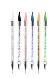 Tamax 1 шт., двусторонняя ручка для раскрашивания ногтей, хрустальные бусины, ручка со стразами, набор шпилек, восковой карандаш, маникюр, блестящая пудра, дизайн ногтей Too6082475