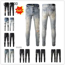 Kläder jean designer jeans ami biker amirlies mens lyxiga amiiri denim imiri hål byxor 2023 coolguy nya byxor man am amiris ankomst amirly n7bl