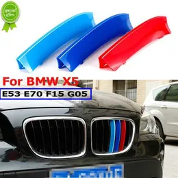 New 3Pcs Car Front Grille M Power For BMW X1 E84 F48 X3 F25 G01 X4 F26 G02 X5 E70 F15 G05 X6 E71 F16 Racing Front Grille Trim Strips