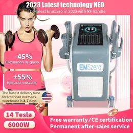 DLS-EMSLIM Neo Emszero Portable 14 Tesla 6000W Budynek mięśni elektromagnetyczna maszyna do rzeźby mięśni