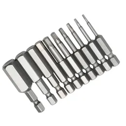 Hand Tools 10pcs 1/4 Hex Shank Magnetic Head Screw Driver 50mm Screwdriver Bits H1.5-H12 Hexagon Allen Key For Power Tool Fast Ship