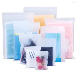 Depolama Çantaları 1000 PCS/Lot Kendinden Kavrama Mührü Yeniden Kullanılabilir Yeniden Kullanılabilir Hediye El Sanatları Seyahat Paketleme Poşetleri CPE Plastik Mat Açık Çanta