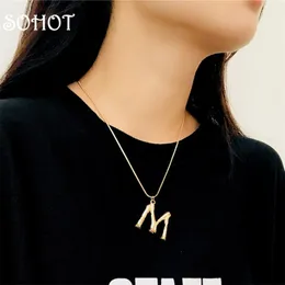 Pendant Necklaces SO Minimalist Style Women Lava Letter Charming Gold Color Hiphop Lady Summer Party Jewelry Accessories