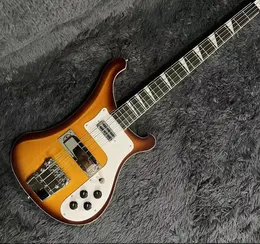 Ricken 4003 Bass Electric Guitar, Vintage Sunburst Color, Basswood Body Guitarra, Rosewood