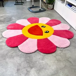 Teppich Trend schöne Sonnenblume handgemachte Designer Teppich Schlafzimmer Wohnzimmer Home runder Teppich