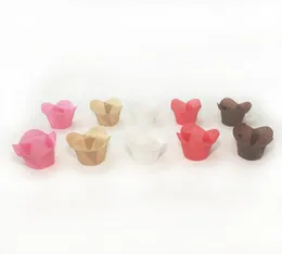 Baking Cupcake liners cases Lotus shaped muffin wrappers molds stand oil release paper sleeves 5cm pastry tools Birthday Party Dec8872852