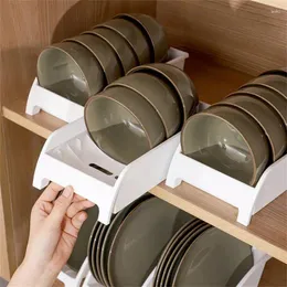 Kitchen Storage Plastic Plate Bowl Holder Ventilated Organizer Rack Anti Deform Kitchenware Dishes Drainage Shelf Supply