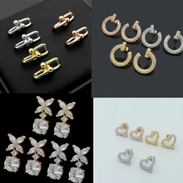 Designer Earring Womens Ring drilling earrings Studs Designer Jewelry Studs gold/silvery/rose Full Brand as Wedding Christmas Gift