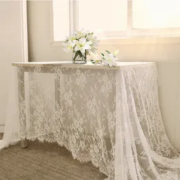 Abito da sposa Accessori per abiti Ricamo in pizzo Tovaglia bianca piena di tessuto di pizzo Tenda decorativa per divano 122260