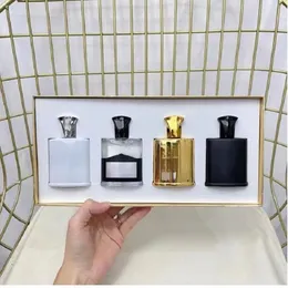 향수 4pcs 세트 향 향기 향기 향기로운 Cologne Parfum de Luxe Men Silver Water/ 30ml 2023