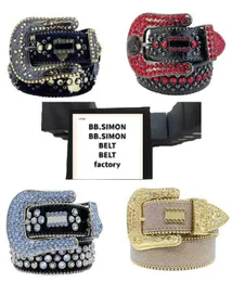 고품질 BB Simon Belt Luxury Diamond Inlaid 남성 및 여성 벨트 디자이너 우아한 캐주얼 힙합 스타일 PJQ11