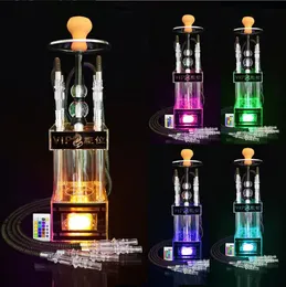 Fonte transfrontaliera del nuovo shisha arabo con bottiglia d'acqua quadrata in acrilico leggero a quattro tubi Shisha leggero