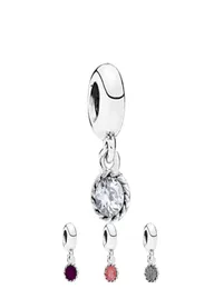 Danty Crystal Dangle Charm Bead mit Crystal Strass Big Hole Mode Damen Schmuck europäischen Stil für Pandora Bracelet5732298