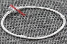 10pcslot Fashion Silver Snake Chain Медная серебряная серебряная серебряная бухгалтная зажима Bracelet Fit European Charms Beads Diy Jewllery Making 16233880820