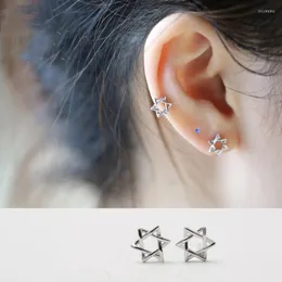 Stud Earrings 925 Sterling Silver Six-pointed Star For Women Elegant Wedding Jewelry Pendientes Mujer Moda 2023 Brincos
