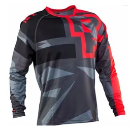 سباق السترات 2023 Fury Race Moto MX Mountain Bike Motocross Jersey DH MTB T Shirt ملابس طويلة الأكمام تجفيف سريع سريع