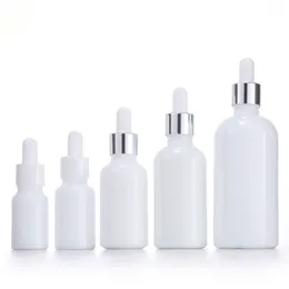 E líquido Gotes de conta -gotas vazias 10ml 15ml 30ml 50ml 100ml de porcelana branca recipiente de vidro