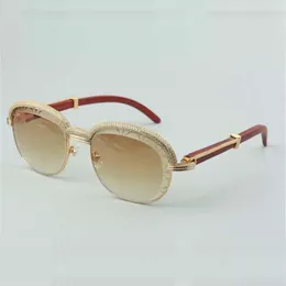 - Verkaufe hochwertige Naturholz-Schnittlinsen-Sonnenbrille High-End-Diamant-Augenbrauenrahmen 1116728-A Größe 60-18-135mm200l
