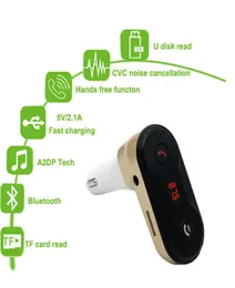 Bluetooth FM -sändare för Car Wireless Bluetooth Radio Transmitter Adapter med handsamtal Bluetooth Car Kit med USB C7377567