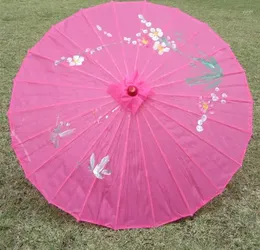 Umbrellas 50pcs Colorful Hand-painted Wedding Silk Parasol Chinese Umbrella For Bride Wholesale