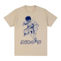 Męskie tshirty hajime no ippo makuunouchi tshirt vintage 90s Summer Fashion Botton Men Tee Tshirt Womens Tops 230404