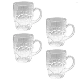 Mugs 4 Pcs Beer Steins Mug Drink Cup Transparent Drinking Pineapple Glasses Cocktails Bar Water Whisky Cups