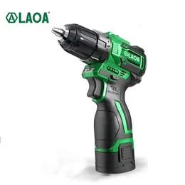 Elektrisk borr LAOA 16V Electric Drill 40n.m Elektrisk skruvmejsel med brusslös motorhaddlös litium Elektriska borr Verktyg 230404