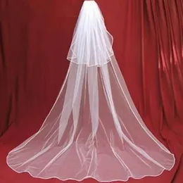 New Arrival White Ivory Two layer Bridal veil long wedding veil Wedding accessories velo de novia