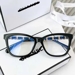 2023 Fashion Designer New Sunglasses Grandma Xiang's light glasses frame CH3429 mesh red The same chain clause can be matched with myopia lenses