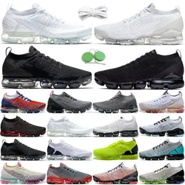 Knit 1 2 3.0 Mens Running Shoes Tênis Triplo Branco Preto Rosa Oreo Glow Verde Partícula Cinza Azul Fury Pure Platinum EUA Rosa Rosa Homens Mulheres Treinadores Tênis Esportivos