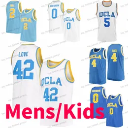 UCLA Bruins Custom College Basketball Jersey Love Lonzo Ball 33 Карим Абдул Джаббар Билл Уолтон Реджи Миллер Уэстбрук Кремонези Джерси.