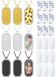 Colares de pendentes sublimação para mulheres transferência de calor Base de colar em branco Wit Amycq7542998