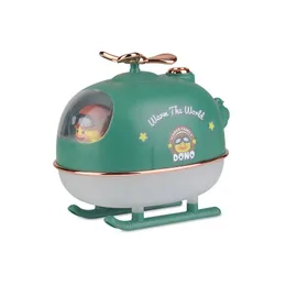 Mini Cartoon Helicopter Aroma Air AirfiFier USB Electric Etific Oil Diffuser med varmt nattljus för bilkontor Hemma