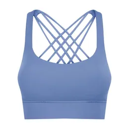 newest Yoga Bra Women Padded Sports u Bra Shake Proof Running Workout Gym LL Top Tank Fitness Shirt Vest 2023