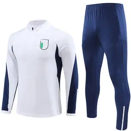 2023 24 ITalys trainingspak Tuta Giacca Calcio lange halve rits jas trainingspak voetbal 2023 2024 Italia mannen kids voetbal trainingspakken set sportkleding