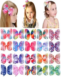 6inch Rainbow Hair Bows Girls Hair Clips Unicorn Kids Barrettes baby bb clip badegir hair hair accessories1738953