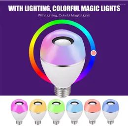 Night Lights LED Smart Bulb Intelligent Music Lamp Bluetooth Rose 85 - 265V 10W 1,6 miljoner RGB -färger Mixing Wit Remote Controller