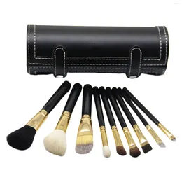 Makeup Brushes 9pcs Portable Kit Set With Soft Wool Bristles For Women And Girls Cosmetic Supplies JAN88