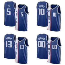 Maglia da basket Domantas Sabonis De'aaron Fox Keegan Murray Harrison Barnes 2023/24 versione città Uomo Donna Gioventù Maglie S-XXL