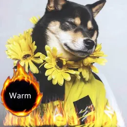 Одежда для собак, зимняя куртка для собак, модная одежда для щенков, плотное пальто, большой плащ для мопса Акита, ветрозащитный уличный плащ